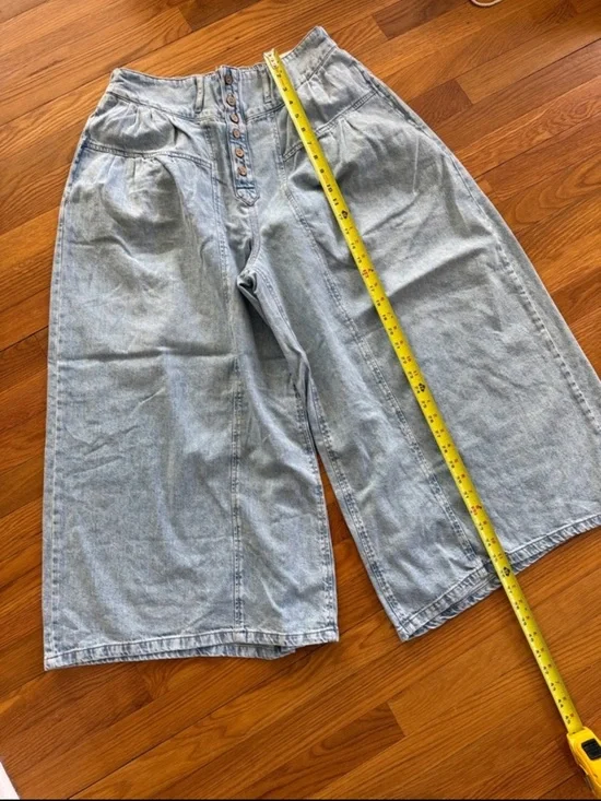 New Free People We The Free Blossom Pull-On Jeans Size L - Picture 7 of 10